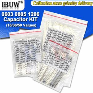 1팩 16/36/50값 320PCS 720PCS 2500PCS 0603 0805 1206 SMD 커패시터 키트 igmopnrq 모듬 키트 ibuw 1PF ~ 1UF