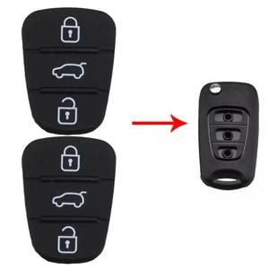 현대 I10 I20 I30 용 1 쌍 KIA CEE'D CAR 2012 자동차 원격 자동차 3 버튼 열쇠 고리 케이스 고무 쉘 블랙 액세서리