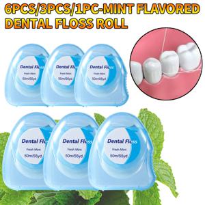 6PCS/3PCS/1PC 페퍼민트 치실 롤 - 구강 도구 청소 - 치실 스틱 성인용 홈 세트 - 컴팩트하고 편리함
