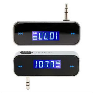 3.5mm FM 송신기 음악 오디오 LCD 디스플레이 iPhone iPod 용 무선 핸즈프리 차량용 키트 삼성 모바일폰 MP3 플레이어 태블릿