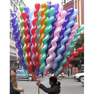 20/50Pcs 여러 가지 빛깔의 나선형 긴 풍선 독특한 트위스트 Spiraal 라텍스 풍선 결혼식 생일 축하 휴일 장식 어린이 장난감