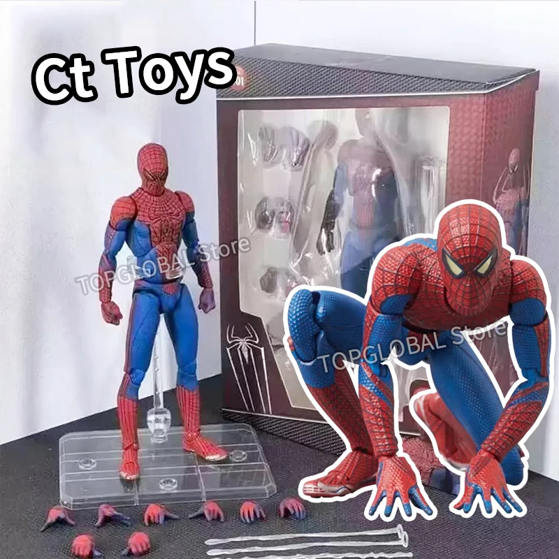 Ct Toys Mafex 001스파이더맨 피터 파커 앤드류 가필드 놀라운 스파이더맨 Shf 애니메이션 액션 피규어 입상 장난감 맞춤형