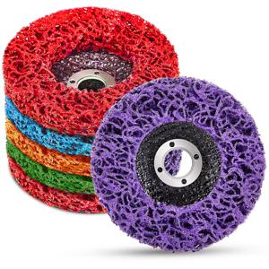1PCS100/115/125mm 산호 디스크 폴리 스트립 디스크 앵글 그라인더 페인트 녹 제거를위한 다이아몬드 그라인딩 휠 플랩 디스크 Clean Abrasiv