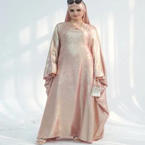 이슬람 여성 두바이 Türkiye 터키어 Abaya 솔리드 롱 드레스 겸손한 라마단 가운 Kaftan Femme Musulmane 아프리카 이슬람 의류