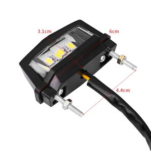 12V 후면 테일 램프 흰색 오토바이 범용 오토바이 오토바이 LED 번호판 라이트 테일 라이트 LED 번호판 라이트