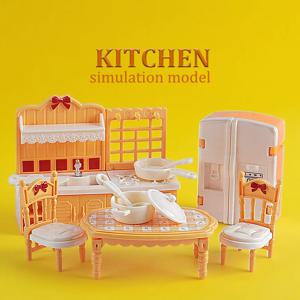 인형 집 멀티 컬러 테마 가구 모델 1/12 미니어처 거실 주방 욕실 가구 장식 어린이 선물