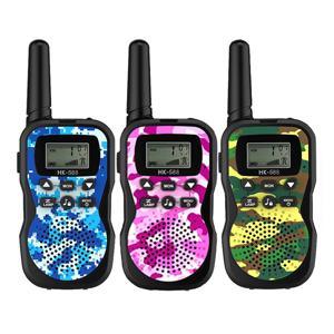 2팩 어린이용 무전기(손전등 및 LCD 화면 포함), 3마일 장거리 통신, 야외 활동, 캠핑 및 하이킹에 적합