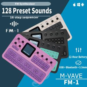 M-VAVE FM-1 휴대용 FM 신디사이저 6-오퍼레이터 32-알고리즘 128 프리셋 내장 스피커 블루투스 MIDI 12시간 배터리