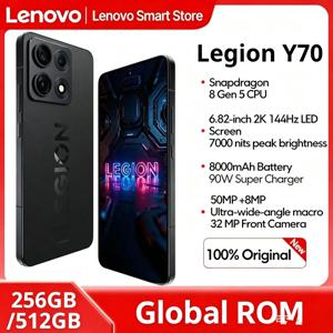 레노버 리전 Y70 2026 게이밍 스마트폰 글로벌 ROM 스냅드래곤 8 Gen 5 CPU 6.82인치 144Hz 디스플레이 8000mAh 90W 휴대폰