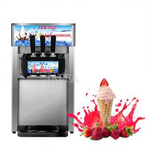소프트 아이스크림 기계 18L/H 상업용 소르베 쿨러 3색 데스크탑 스위트 콘 냉동 장비 자동판매기