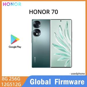 HONOR 70 5G 스마트폰 글로벌 펌웨어 6.67인치 4800mAh 후면 카메라 54MP 스냅드래곤 778G 플러스 RAM 12GB ROM 512GB 중고폰
