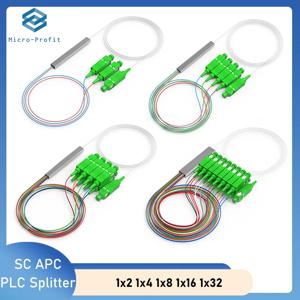 광섬유 분배기 1x2 1x4 1x8 1x16 스틸 튜브 미니 블록리스 FTTH SM 싱글모드 PLC 분배기 광학 고속 커넥터 APC
