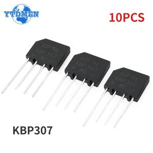 10개 KBP307 브리지 정류기 KBP 307 전력 다이오드 3A 1000V 전자 부품