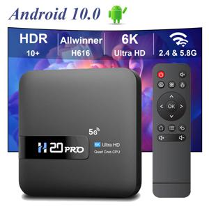 탑션 H20PRO TV 박스 안드로이드 10.0 음성 어시스턴트 탑재 2.4&5G 와이파이 4K 6K HD 비디오 TV 박스 1080P 미디어 플레이어 셋톱 박스