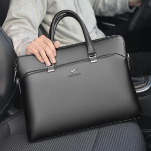 남성용 브랜드 서류 가방 가죽 이그제큐티브 비즈니스 오피스 15.6인치 노트북 포트폴리오 대형 가방 문서 남성용 핸드백 토트백
