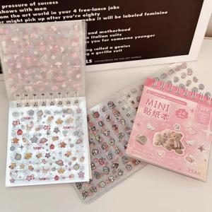 2025 미니 스티커북 (어린이용) 300+ DIY 스크랩북 스티커 귀여운 만화 디저트 저널 데칼 귀여운 데코 스티커