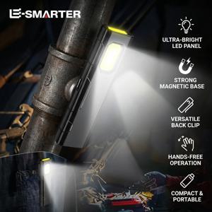 휴대용 충전식 미니 LED 키체인 손전등 800LM 자석 포켓 토치 라이트 작업, 캠핑, 비상, 차량용