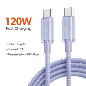 새로운 12OW USBA-타입C-USBC 케이블 (아이폰 15, 16, 17 시리즈용) PD 고속 충전 USB C 데이터 케이블 (샤오미, 오포, 삼성용)