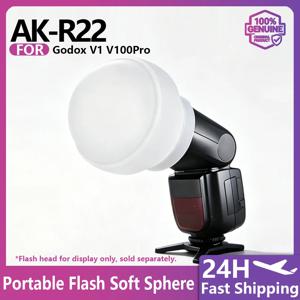 V1 라운드 헤드 플래시, AD100pro 및 H200R 스피드라이트용 AK-R22 실리콘 소프트 볼 디퓨저