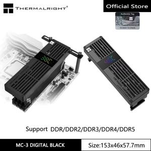 Thermalright MC-3 DIGITAL BLACK 디지털 디스플레이 화면 메모리 히트싱크, DDR/DDR2/DDR3/DDR4/DDR5,40x40x10mm 팬 X3에 적합