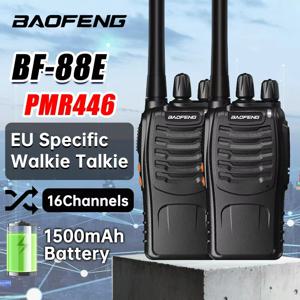 Baofeng BF-88E PMR446MHz 휴대용 양방향 라디오 16 채널 1500mAh 배터리 USB 충전기 야외 모험 가족용 이어폰