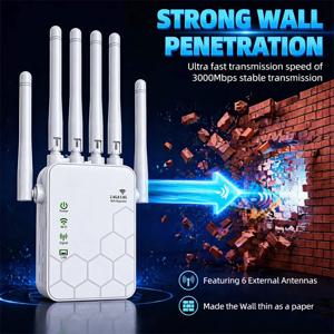 AX1800 WiFi 6 확장기 듀얼 밴드 1800Mbps 신호 증폭기 리피터 5GHz 2.4GHz 고속 무선 인터넷 증폭기 전체 가정용
