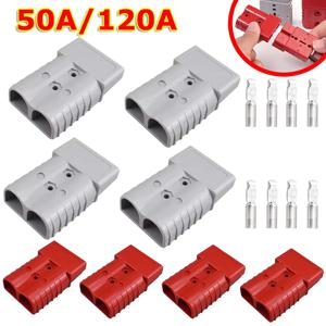 2/4PCS 배터리 충전 커넥터 50A 120A AMP 600V 케이블 터미널용 고전류 퀵 전원 플러그 배터리 전원 태양광 케이블