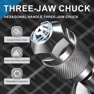 3-조우 헥스 섕크 드릴 척 어댑터 퀵 체인지 키리스 컨버터 1.5-6.5mm 전기 드릴 목공 DIY 도구용