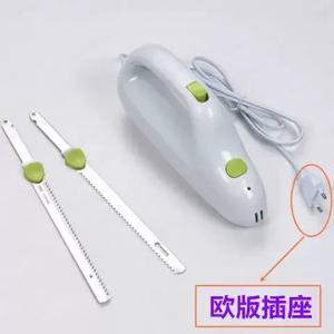 전기 톱니 모양 절단 칼 스테인레스 스틸 이중 블레이드 빵 냉동 고기 햄 가정용 절단 도구 110V 220V 1개