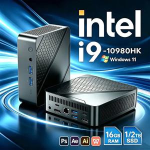 인텔 코어 i9 10980HK 미니 PC 윈도우 11 UHD 그래픽 포켓 컴퓨터 16GB 램 미니PC WiFi6 1TB 2TB SSD 데스크탑 게이밍