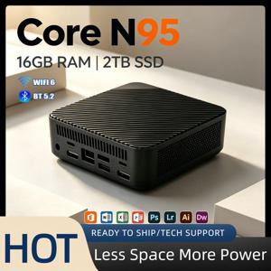 인텔 N95 마이크로 미니 컴퓨터 16GB DDR4 512GB NVMe SSD 트리플 4K 비디오 WiFi6 BT5.2 저소음 홈 오피스 프로 데스크탑 호스트