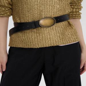 남성 여성 빈티지 버클 정품 가죽 블랙 코르셋 여성 Cummerbund 코트 허리띠 드레스 데크레이션 와이드 벨트 J887