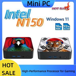 초고속 인텔 코어 N150 미니 PC 16GB DDR4 NVMe SSD 트리플 4K 무소음 쿨링 컴팩트 휴대용 데스크탑 사무실 가정 미디어 편집