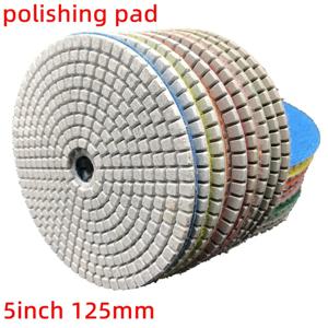 5 인치 125mm 건식/습식 다이아몬드 연마 패드 화강암 대리석 콘크리트 스톤 샌딩 디스크 연삭 도구 용 유연한 그라인딩 디스크