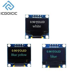 0.96 인치 OLED 디스플레이 모듈 128x64 픽셀 I2C SSD1306 Arduino Raspberry Pi ESP32와 호환되는 발광 OLED 스크린 보드
