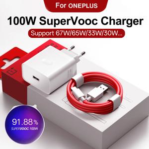 원플러스 100W SuperVOOC USB 고속 충전기 (원플러스 15, 15r, 13, 13r, 13t, 13s, ace 6t, nord 6 호환) 고속 충전 플러그 타입 C 데이터 케이블
