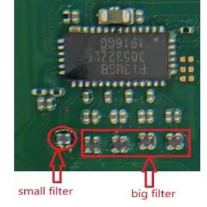 N-intendo Switch V2 콘솔 용 20-100PCS USB C 필터 EMI 충전기 충전 필터 필터 PI3USB 근처 초크 코일