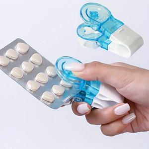 휴대용 알약 제거기와 약 상자, 간편한 블리스터 팩 오프너 및 디스펜서 - 의료 및 개인 관리 액세서리