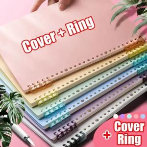 4Pcs PP 루즈 리프 북 커버 A4 A5 B5 다채로운 DIY 루즈 리프 노트북 귀여운 문구류 바인더 스파이럴 링