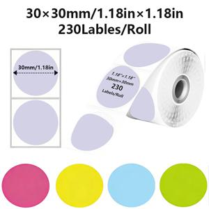 30mm-50mm 감열 라벨 스티커 자가 접착식 감열 프린터 용지 호환 Phomemo M110 M220 M200 E210 P50 DETONG P1 WP9520