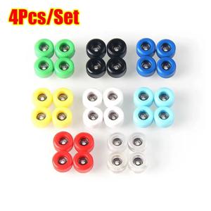 4Pcs 새로운 전문 베어링 휠 우레탄 PU 금속 핑거보드 휠 CNC 미니 핑거 스케이트 보드 액세서리
