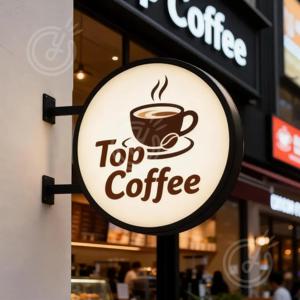 맞춤형 양면 커피 간판 라이트박스 광고 LED 조명 야외 비즈니스 간판 디스플레이 아트 데코 벽 방수 로고