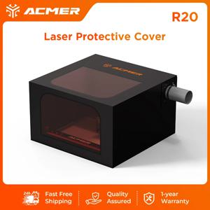 ACMER R20 레이저 보호 커버 안전 보호 인클로저 커버 CNC 레이저 조각기용 팬이 있는 내화 및 먼지/연기 차단 커버
