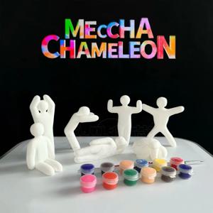 DIY 인쇄 미니 기계식 카멜레온 장식품 3D 귀여운 작은 움직이는 조각상 데스크탑 작업 동반자 장식품 파티 선물