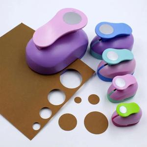 8-50mm 원형 페이퍼 펀치, 랜덤 색상 공예 펀처 (스크랩북킹 및 DIY 프로젝트용), 커팅 홀 펀치 라운더 커터