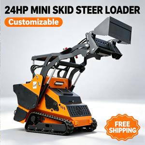 24HP 쿠보타 엔진 탑재 미니 트랙 로더, 1300kg 작동 중량, EPA/유로 5 인증, 무료 배송, 맞춤 제작 가능