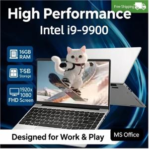 인텔 코어 i9 9900 14.1인치 노트북 32GB RAM 2TB SSD 1920x1080 울트라 슬림 게이밍 오피스 홈 스터디 프로 맥스 2026 스피드 코어 울트라