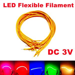 LED 유연한 필라멘트 40mm 60mm 80mm 95mm 130mm 145mm 185mm 260mm 300mm DC3V 에디슨 전구 램프 부품 COB LED 다이오드 장식 DIY