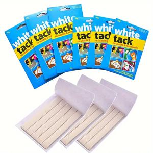 White Tack 멀티팩: 포스터, 사진 프레임, 장식용 재사용 가능, 벽 안전, 무독성, 탈착식 끈끈한 접착 퍼티