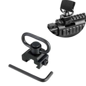 퀵 디테치 슬링 스위블 마운트 어댑터 1.25인치 QD 라이플 스트랩 슬링 링 부착물 20mm 피카티니 레일 사냥용 총 액세서리